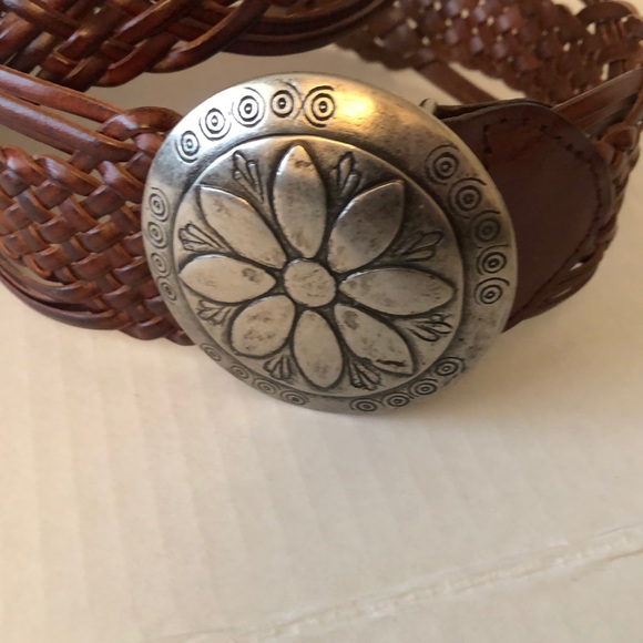 New York & Company Brown Braided Leather Belt - Picture 3 of 8